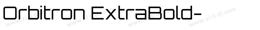 Orbitron ExtraBold字体转换
